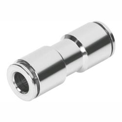 GAV Pu Nickel Plated Straight Connector 6mm